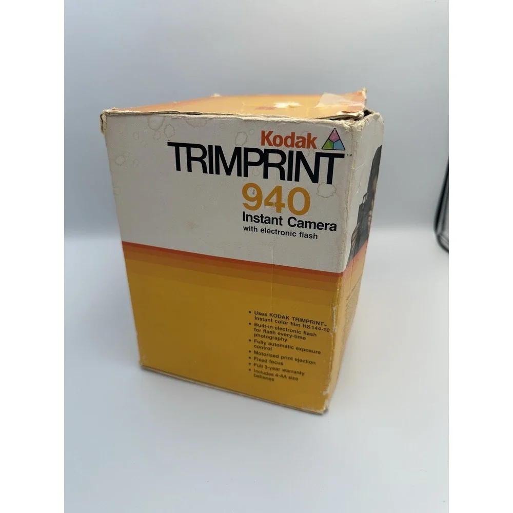 Kodak Trimprint 940 Instant Film Camera Vintage w/ Box & Manual